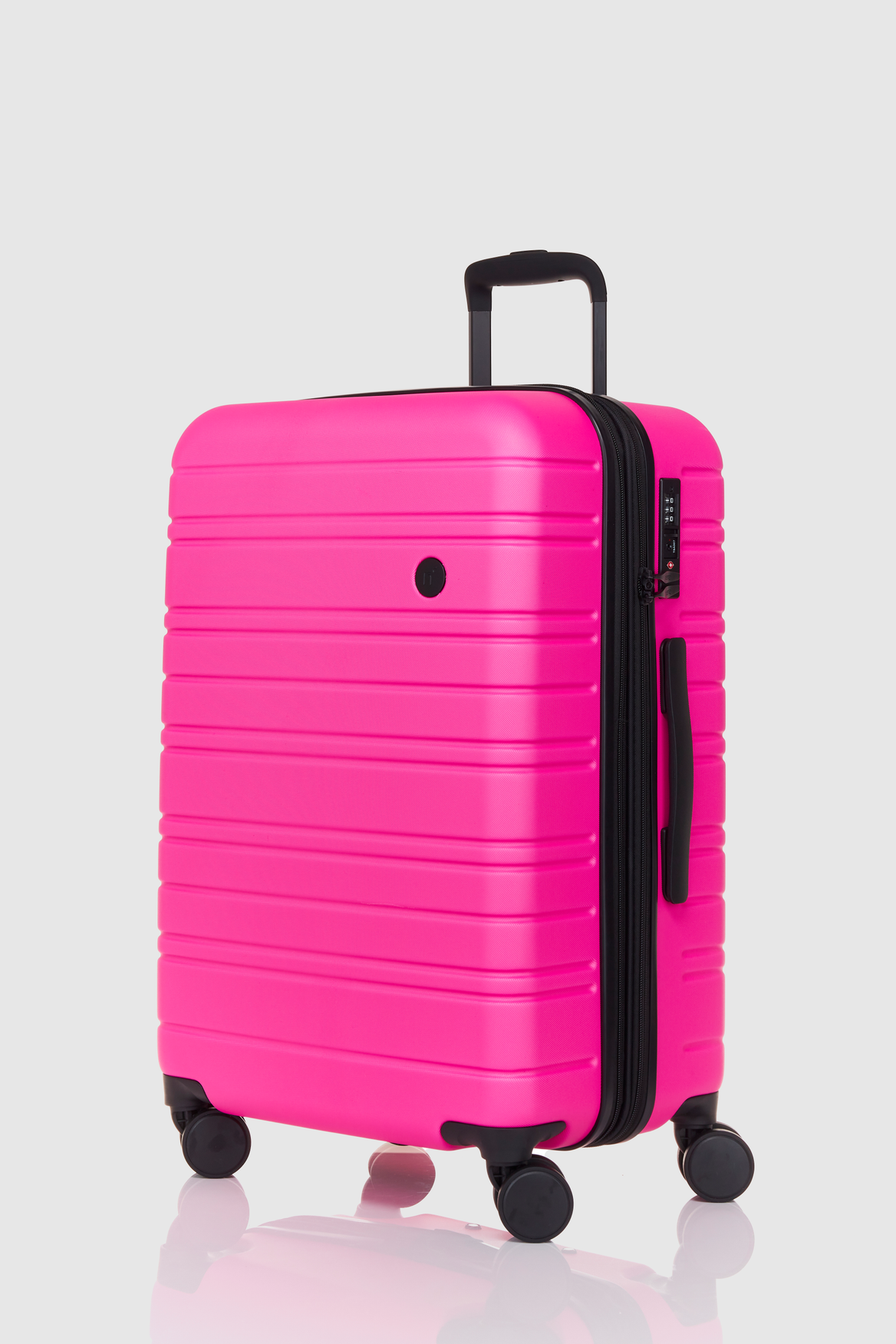 Pink and blue suitcase on sale