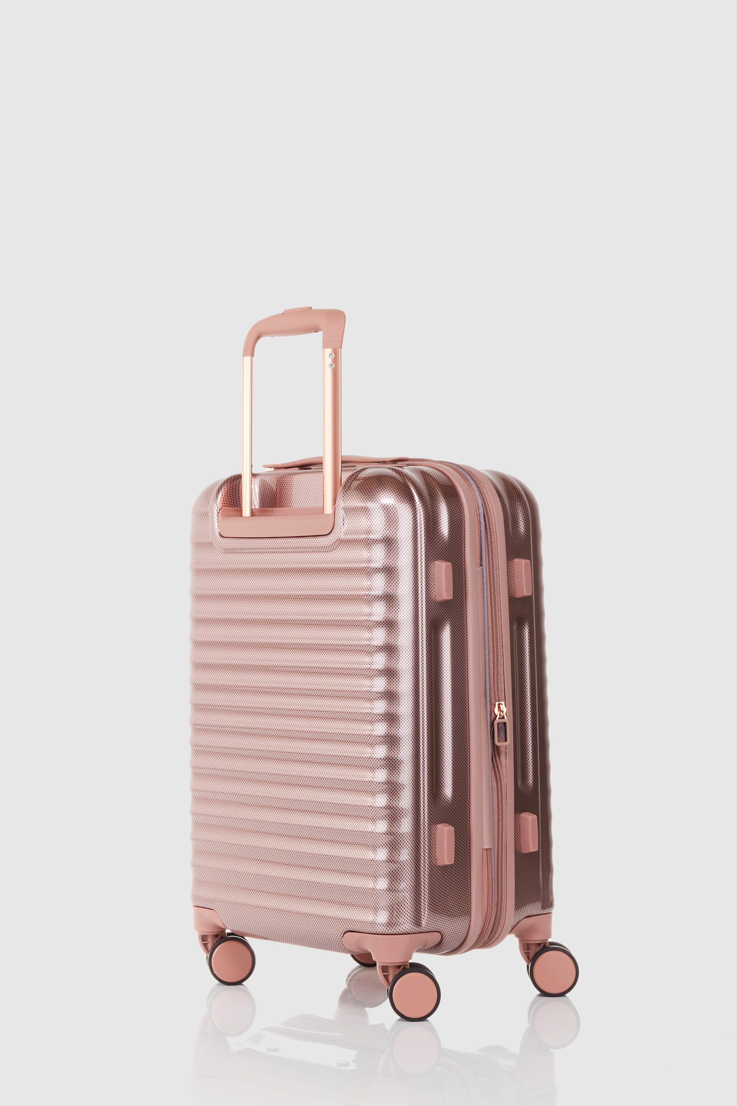 Rose gold cabin suitcase uk on sale