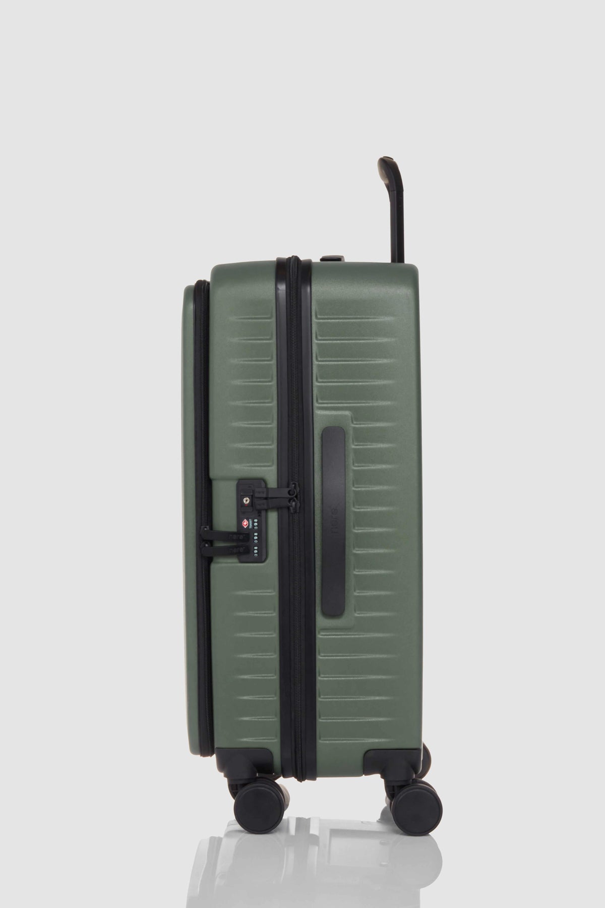 Venture Dual Open Medium Suitcase in Green | Checked Luggage ...