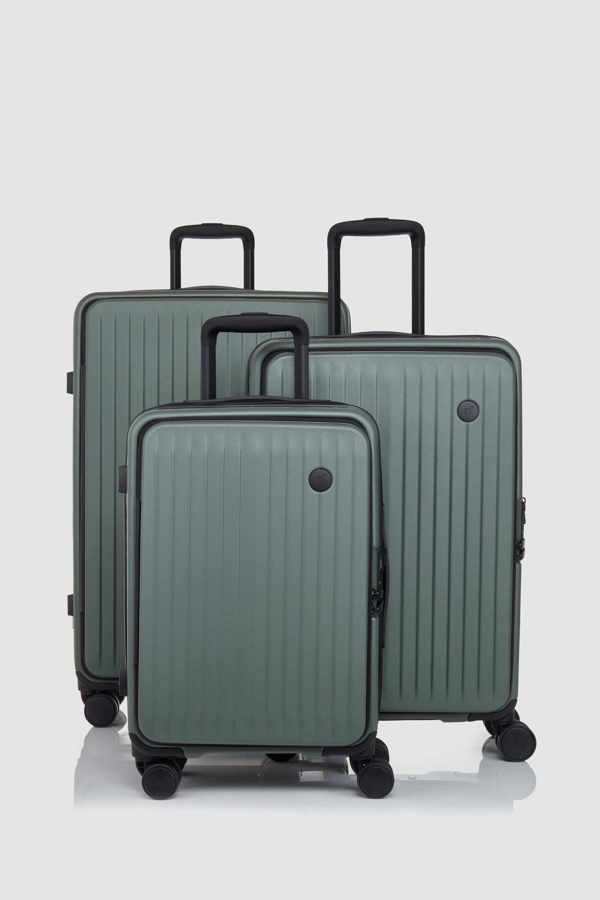 Beige Venture Dual Open Suitcase Set | Cabin & Checked Luggage ...