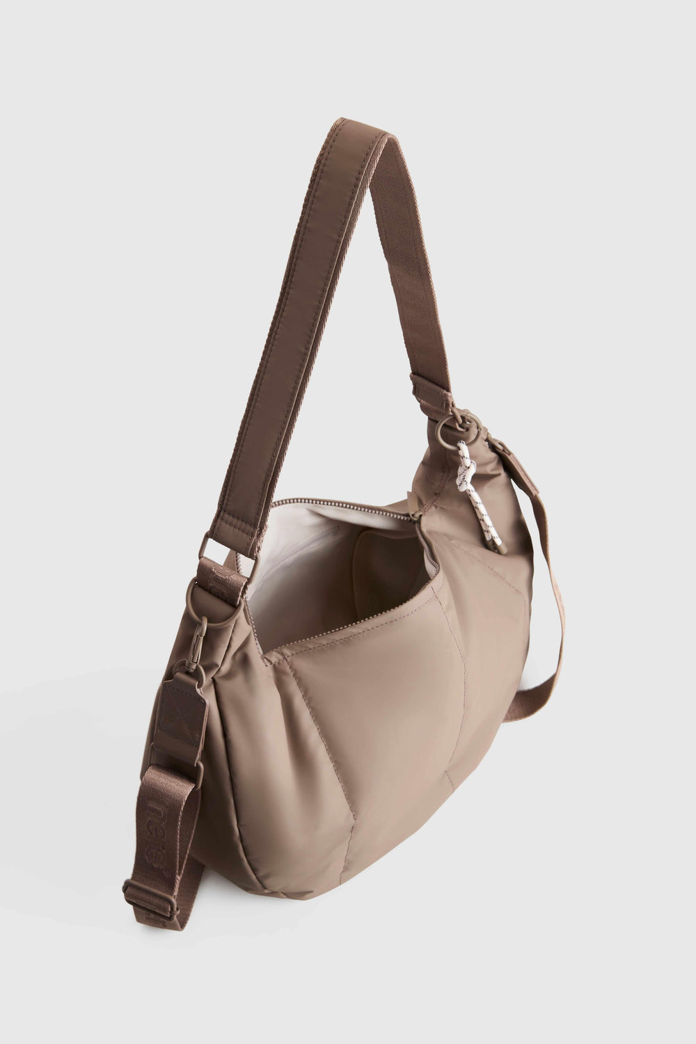 Coated Crescent Crossbody Bag