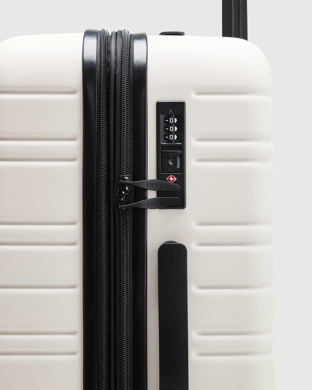 Stori Checked Beige Suitcase | Hard Shell 65cm Luggage – NereTravel UK