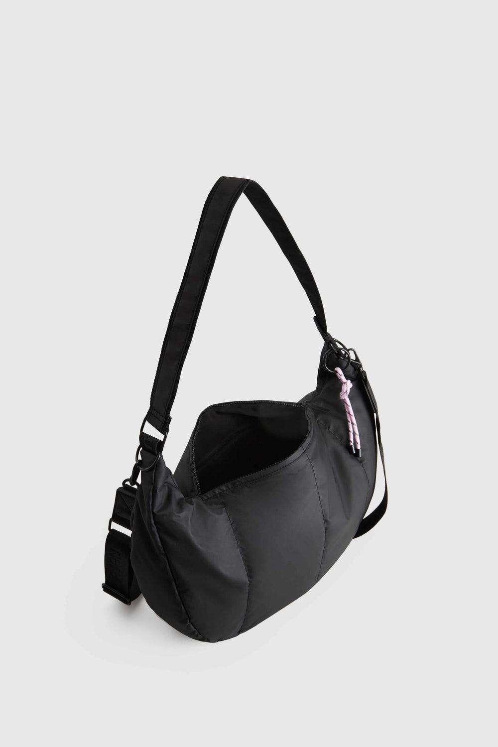 Coated Crescent Crossbody Bag