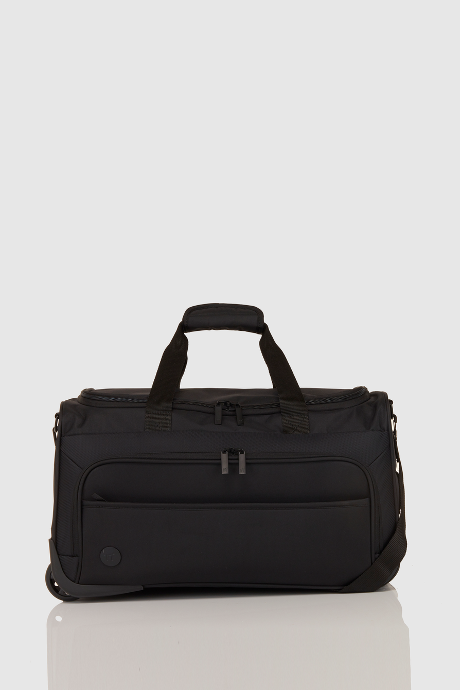 Black duffle bag with wheels 2025